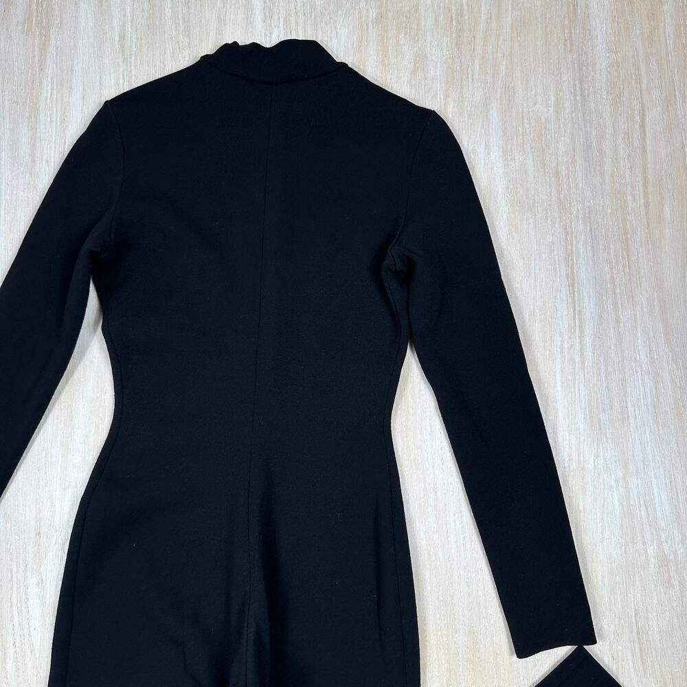 Alaïa Black Long Sleeve Sculpted Knit Jumpsuit Italy Designer Luxury FR 40 US 6 - Picture 3 of 11